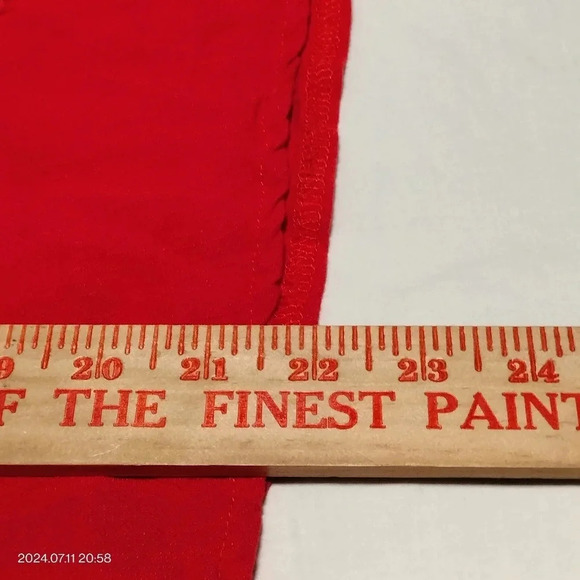 Umgee size Small Coral Orange Flutter Sleeves Tie Neck Top Blouse Boho - Picture 8 of 8